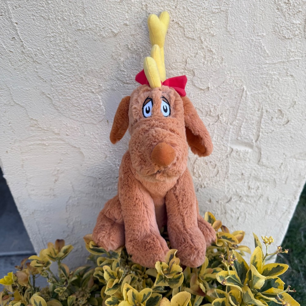 Kohls Cares Dr Seuss Grinch Max Dog Plush Antler Stuffed Animal 15 inch